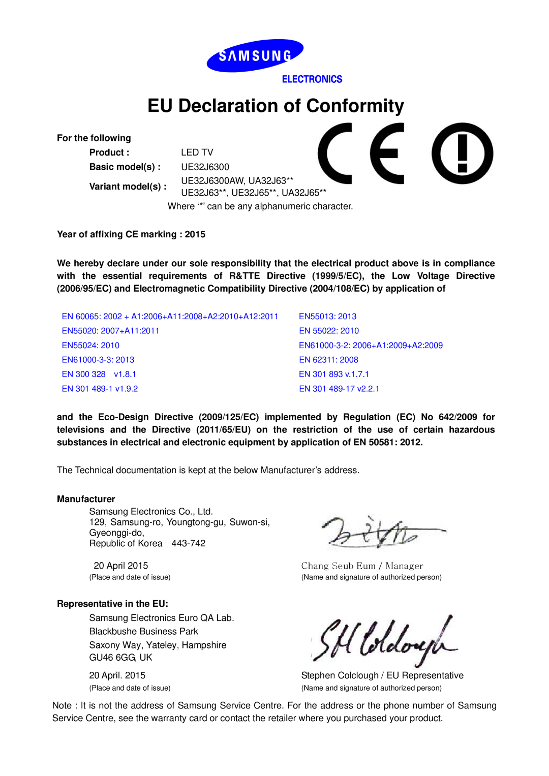 Samsung UE32J5502AKXXH, UE40J6302AKXXH, UE60J6282SUXXH, UE48J5502AKXXH, UE32J5572SUXXH, UE43J5502AKXXH manual Manual 