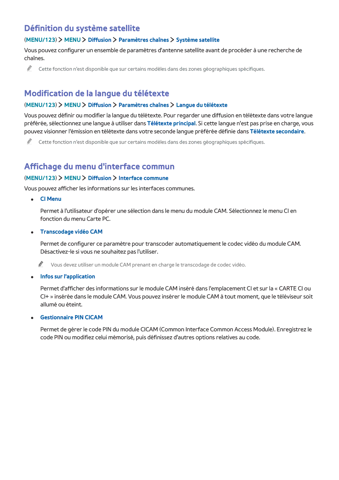 Samsung UE65JS9500TXZF, UE48JS9000TXZF manual Définition du système satellite, Modification de la langue du télétexte 