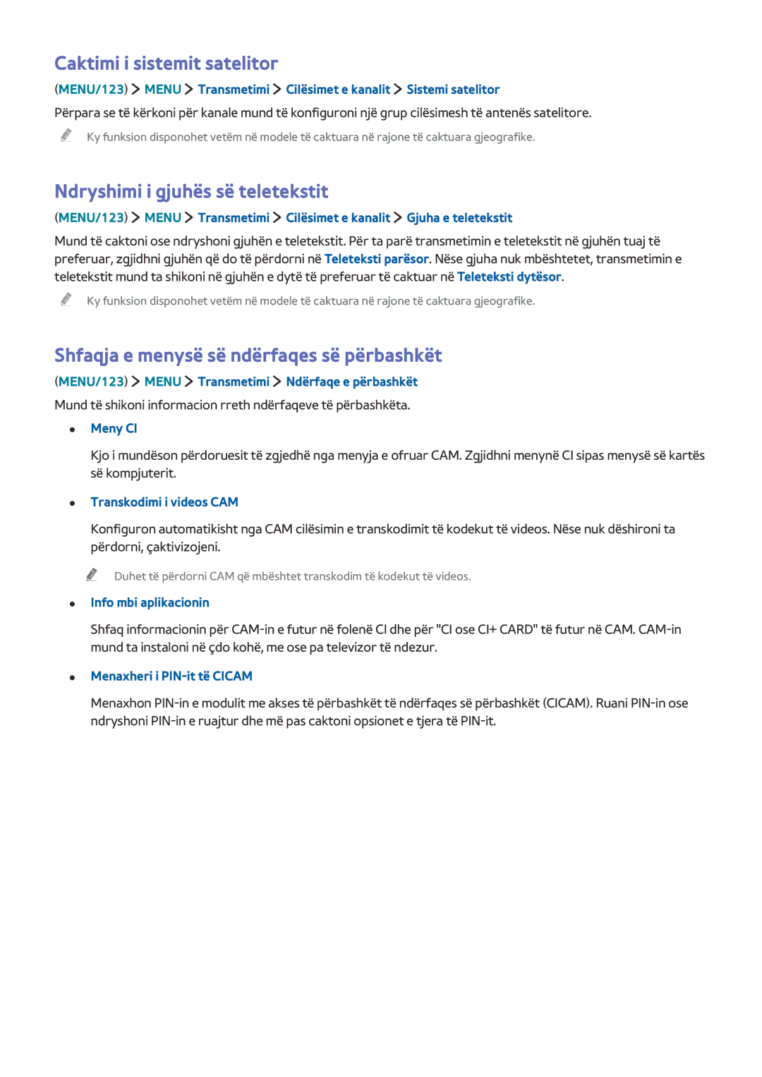 Samsung UE48JS9002TXXH, UE65JS9502TXXH, UE55JS9002TXXH manual Caktimi i sistemit satelitor, Ndryshimi i gjuhës së teletekstit 