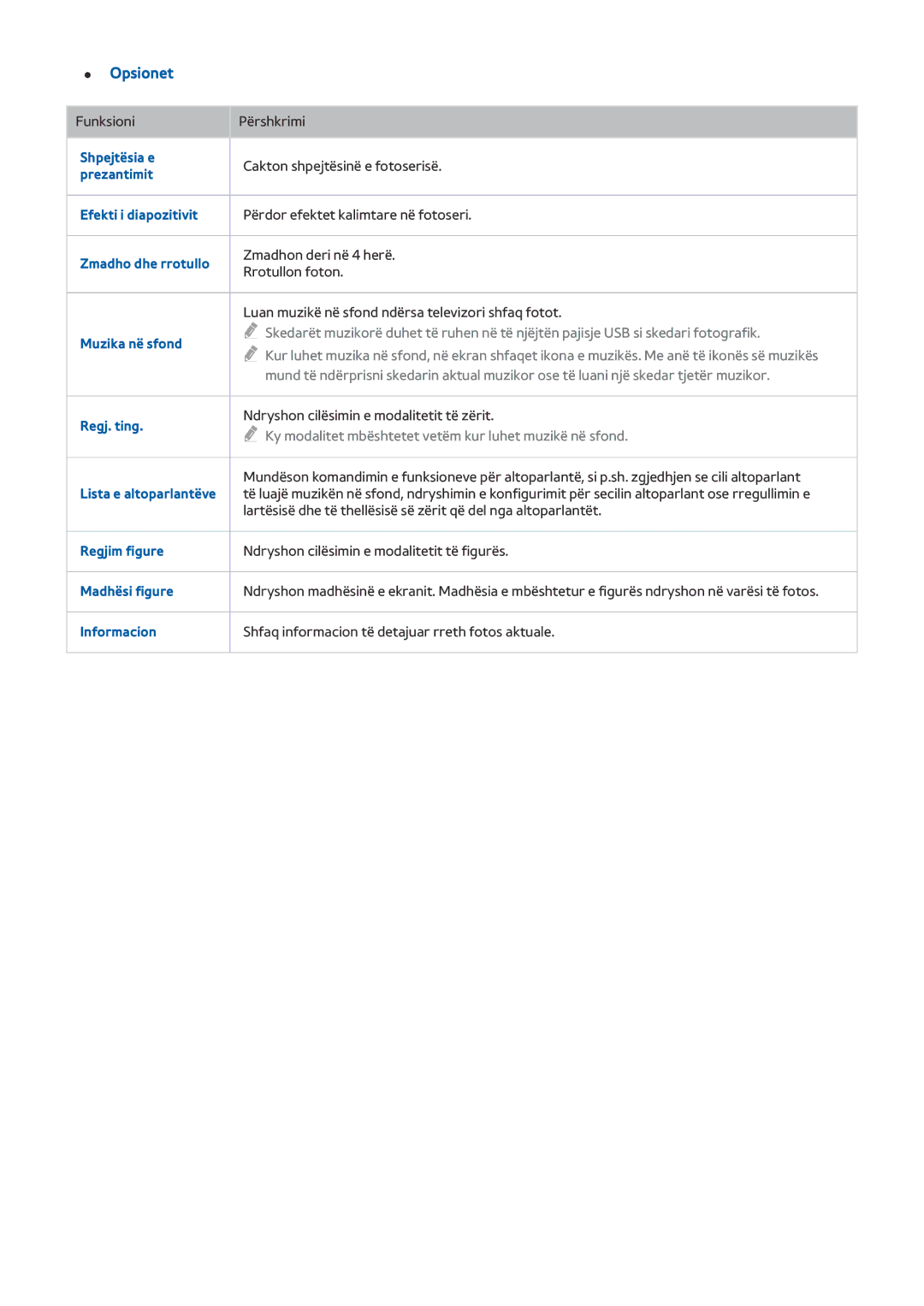 Samsung UE55JS9002TXXH, UE48JS9002TXXH, UE65JS9502TXXH, UE65JS9002TXXH manual Shpejtësia e 