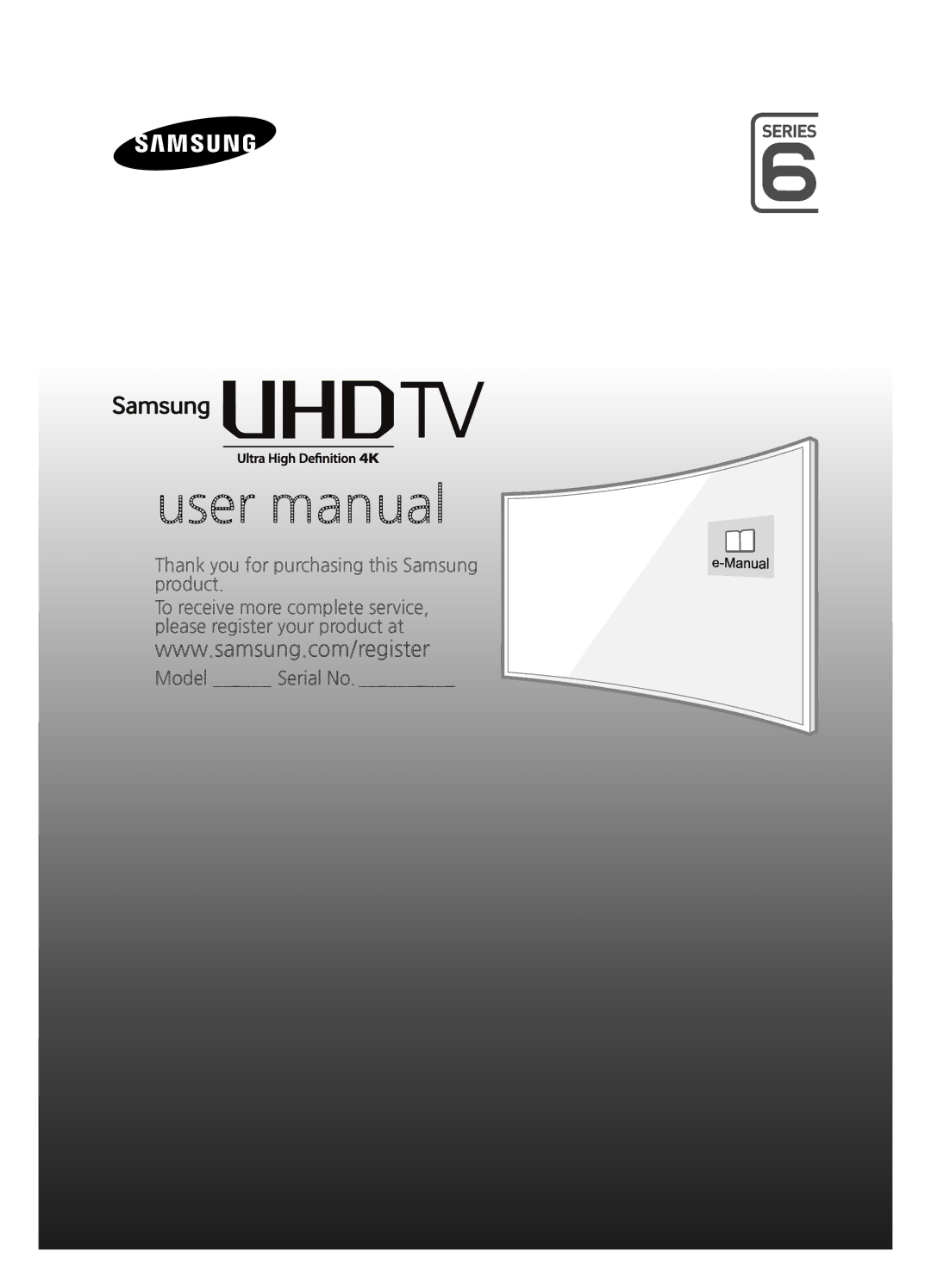 Samsung UE55JU6500KXZF, UE48JU6510UXZF, UE55JU6510UXZF, UE40JU6500KXZF manual Thank you for purchasing this Samsung product 