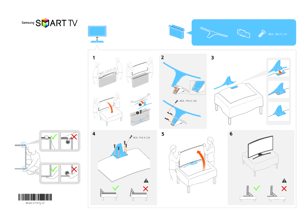 Samsung UE55JU6690UXRU, UE48JU6600UXRU, UE40JU6690UXRU, UE55JU6600UXRU, UE40JU6600UXRU manual 8EA M4 X L14 