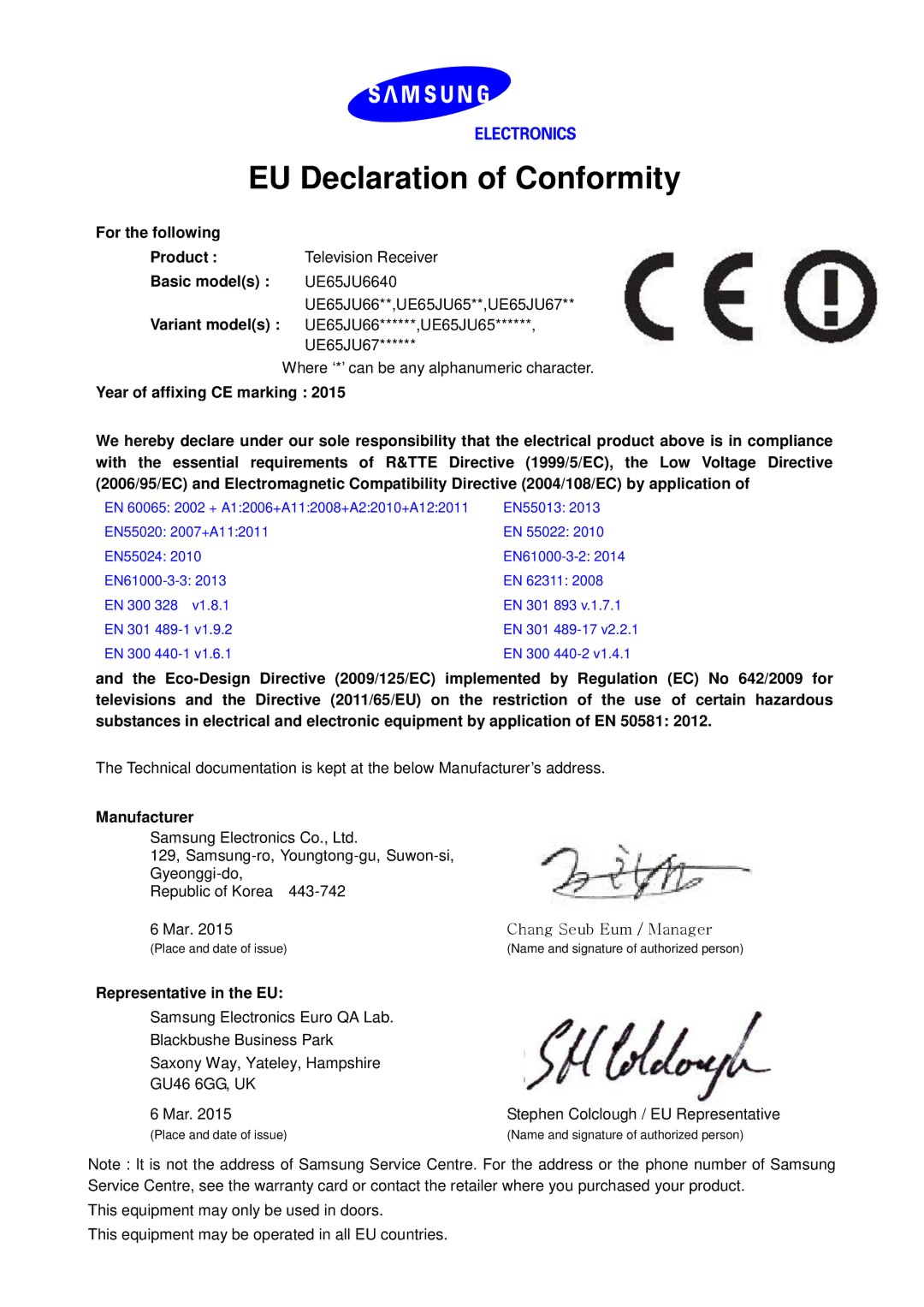 Samsung UE50JU6800WXXH, UE55JU6400WXXH, UE65JU7500LXXH, UE65JS8500LXXH, UE55JU6050UXZG, UE48JU6430UXZG manual Manual 