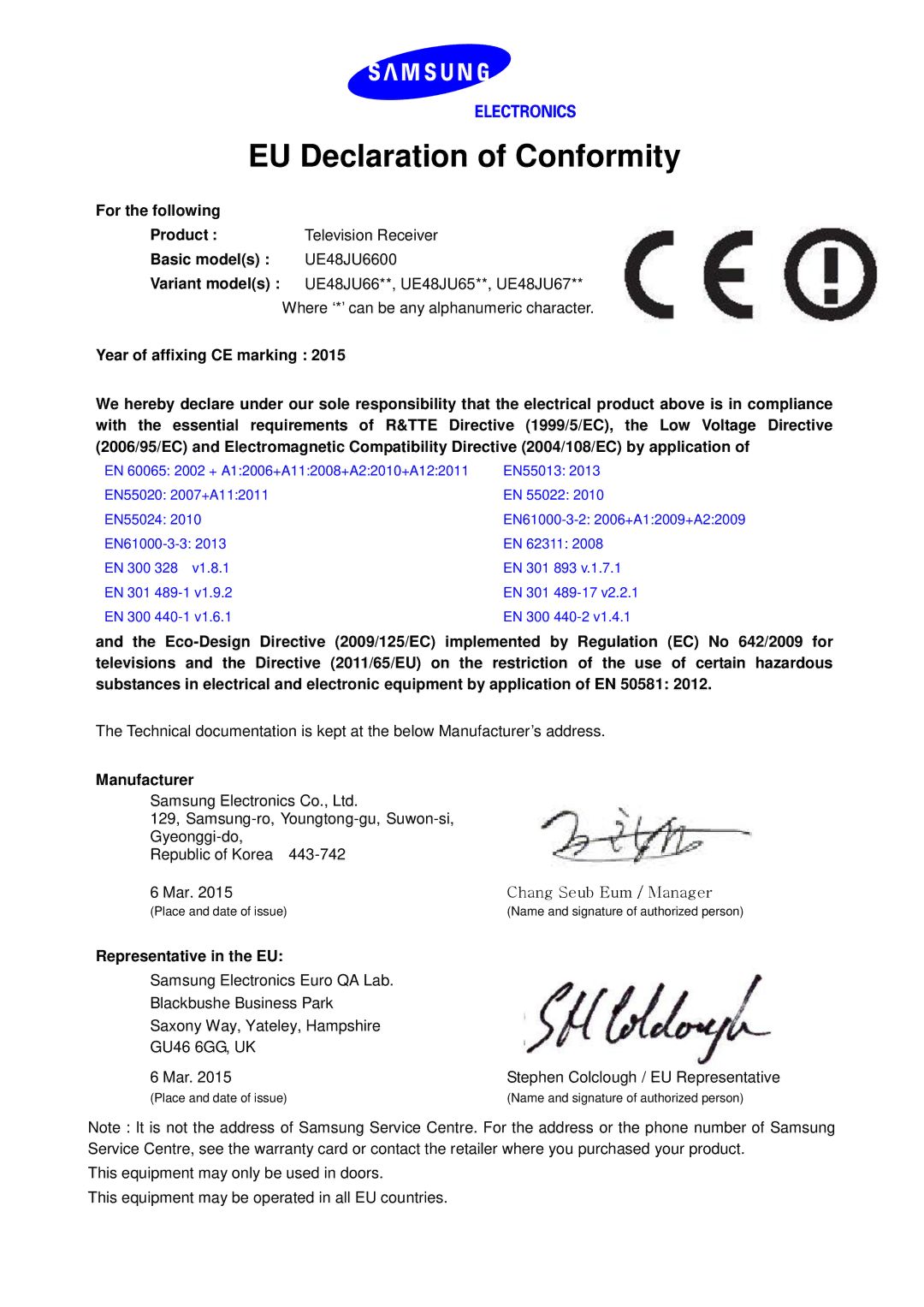 Samsung UE55JU6415UXXE, UE85JU7005TXXE, UE55JS8505TXXE, UE65JU7505TXXE, UE65JU6575UXXE, UE65JU6475UXXE manual Manual 