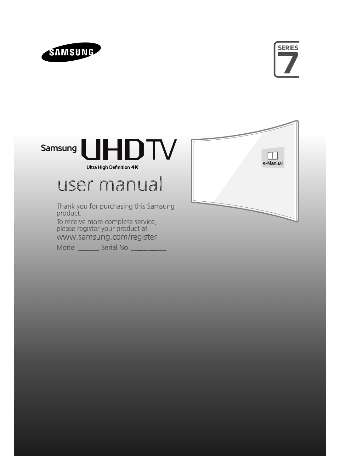 Samsung UE78JU7500TXZF, UE48JU7500TXXC, UE55JU7500TXZF, UE48JU7500TXZF manual Thank you for purchasing this Samsung product 