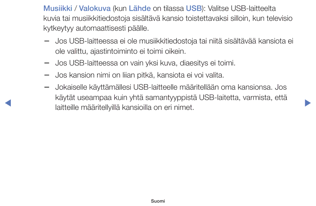 Samsung UE32K4105AKXXE, UE49K5105AKXXE, UE32K5105AKXXE, UE40K5105AKXXE, UE55K5105AKXXE manual Suomi 