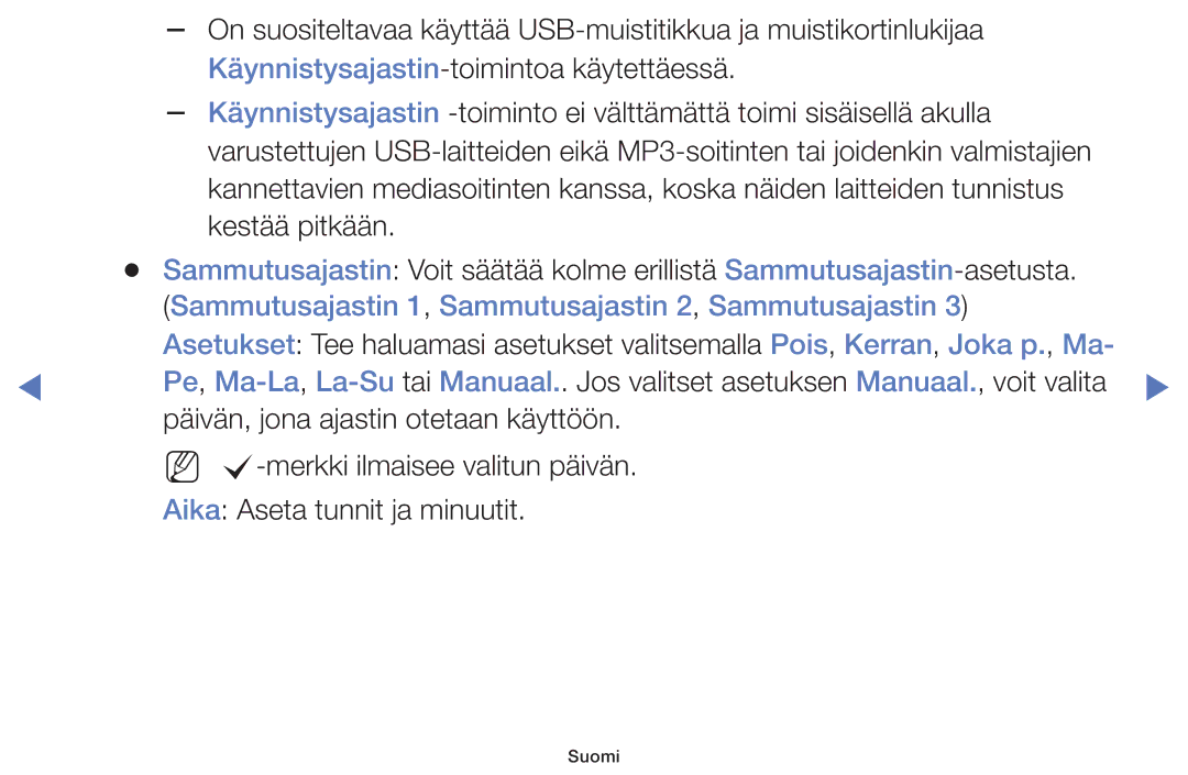 Samsung UE40K5105AKXXE, UE49K5105AKXXE, UE32K5105AKXXE, UE32K4105AKXXE, UE55K5105AKXXE manual Suomi 