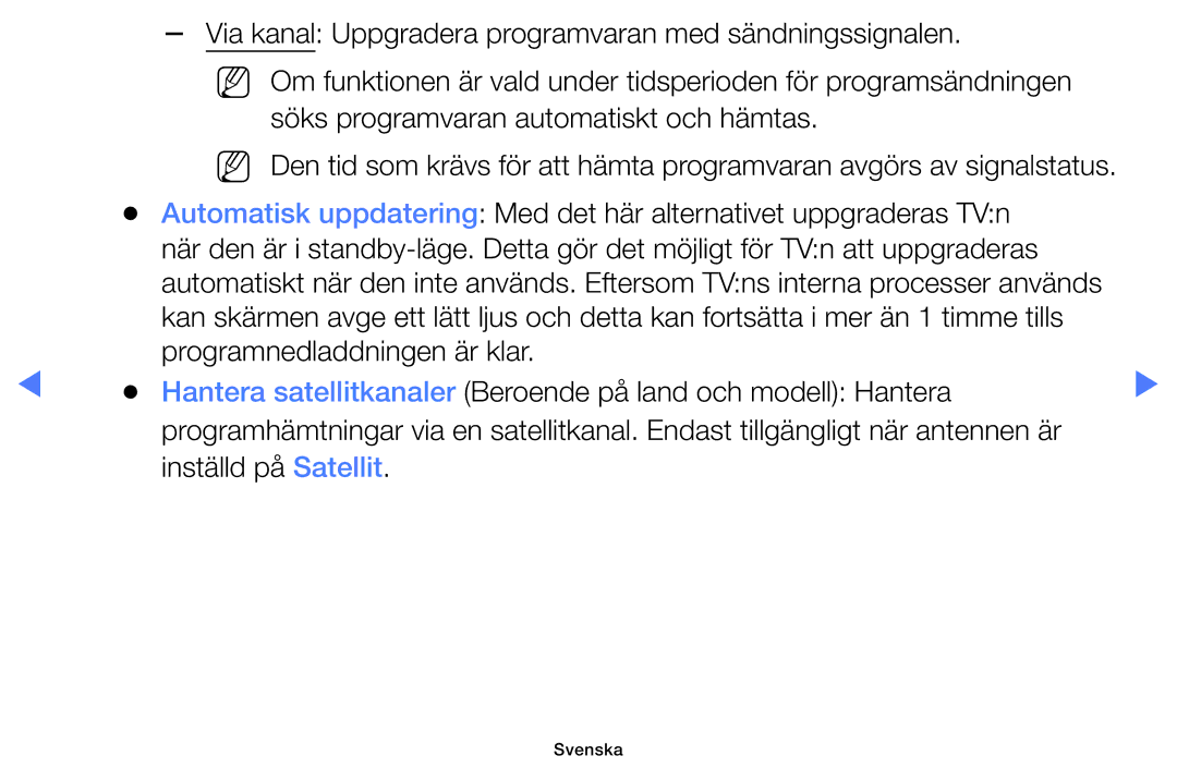 Samsung UE32K5105AKXXE, UE49K5105AKXXE, UE32K4105AKXXE, UE40K5105AKXXE, UE55K5105AKXXE manual Svenska 