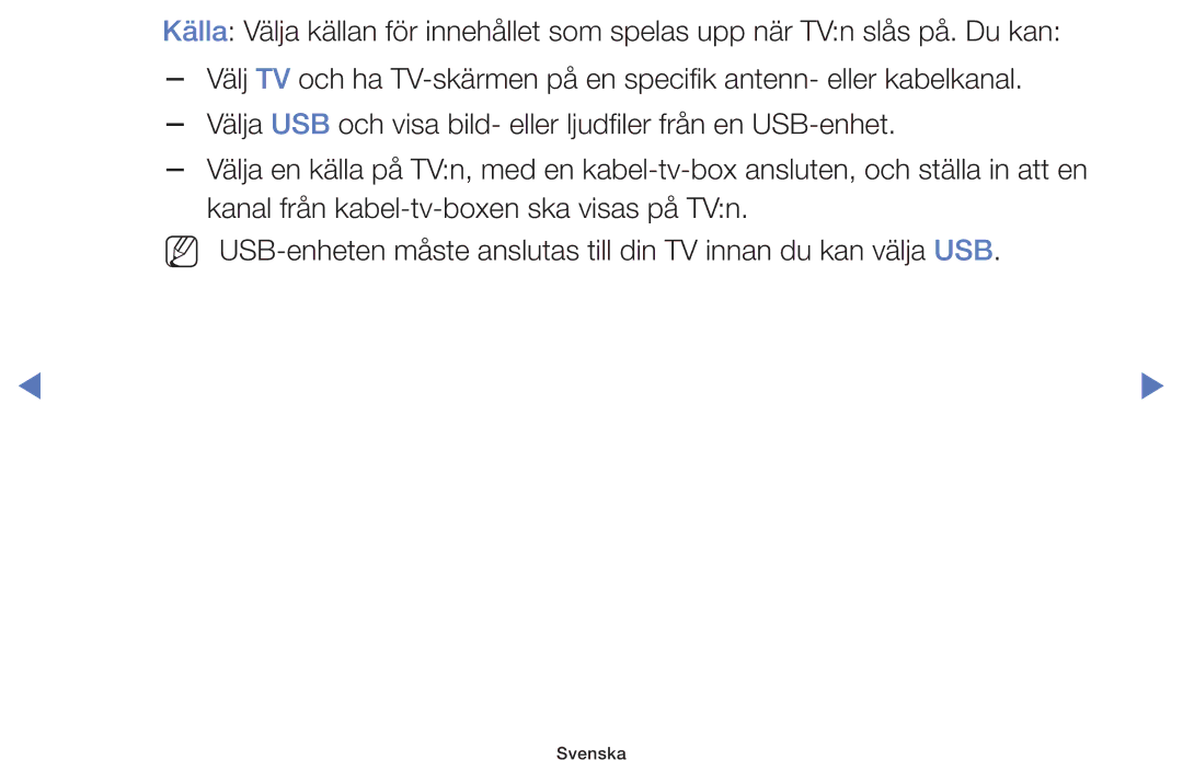 Samsung UE49K5105AKXXE, UE32K5105AKXXE, UE32K4105AKXXE, UE40K5105AKXXE, UE55K5105AKXXE manual Svenska 