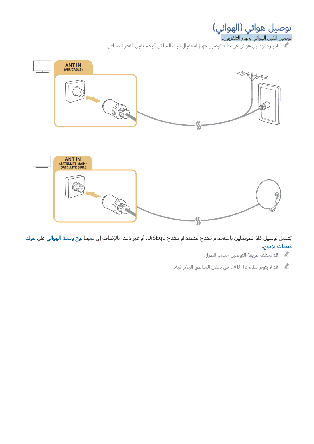 Samsung UE60KU6072UXXH, UE49KS8002TXXH, UE43KU6512UXXH, UE55KS9002TXXH manual يئاوهلا يئاوه ليصوت, جودزم تابذبذ 