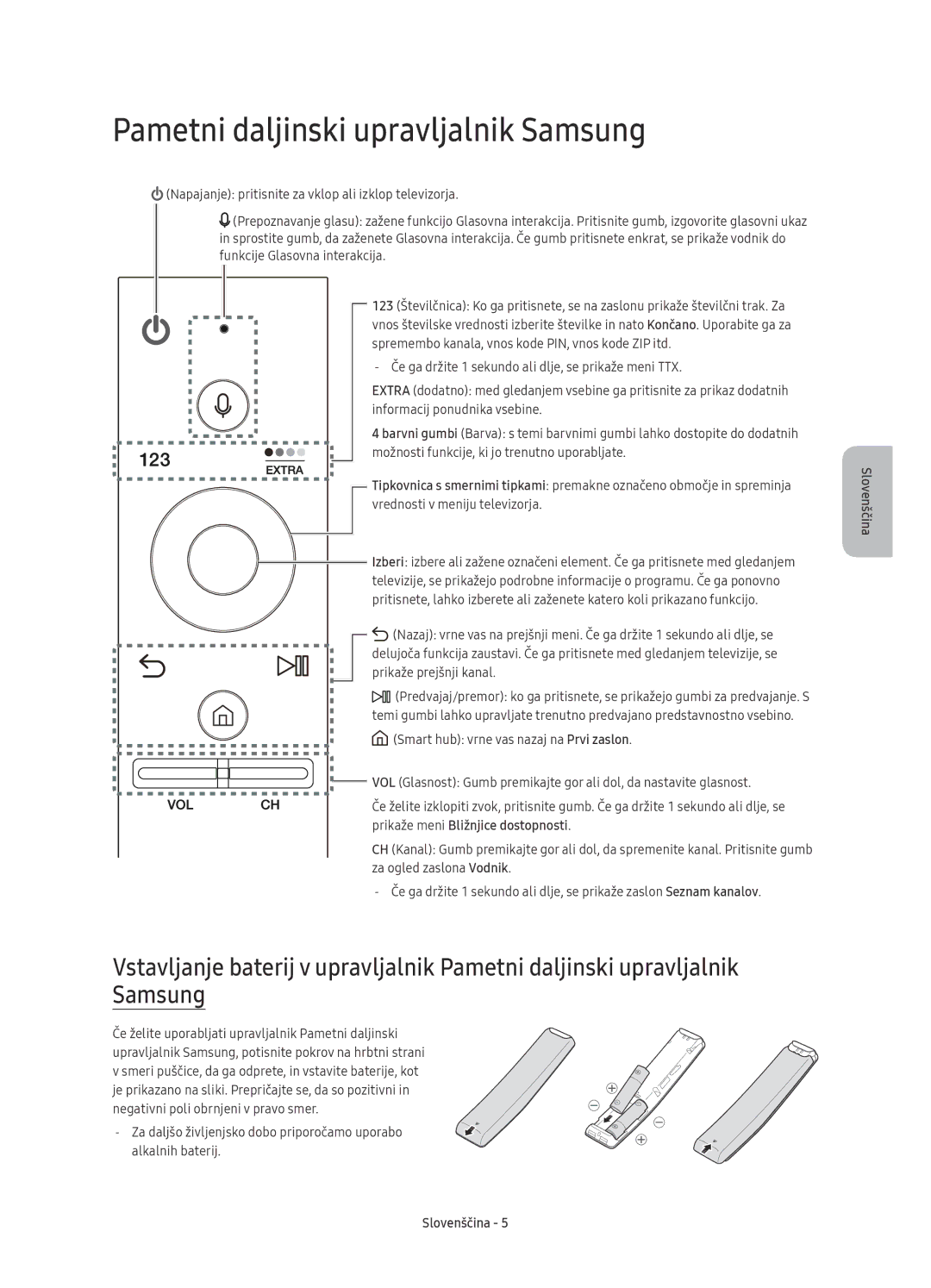 Samsung UE55KS9002TXXH, UE49KS9002TXXH, UE65KS9000LXXH, UE55KS9000LXXH, UE49KS9000LXXH Pametni daljinski upravljalnik Samsung 