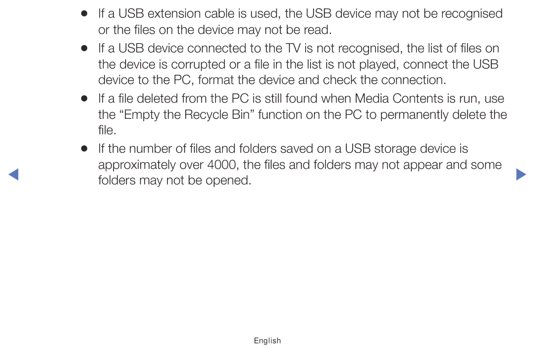 Samsung UE32M4000AKXXU, UE49M5000AKXZT, UE32M4000AKXZT manual Device to the PC, format the device and check the connection 