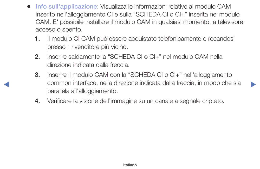 Samsung UE49M5000AKXZT, UE32M4000AKXZT, UE32M5000AKXZT, UE40M5000AKXZT manual Parallela allalloggiamento 