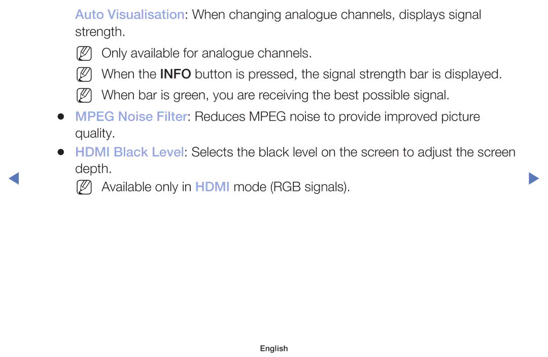 Samsung UE40M5000AUXSQ, UE49M5000AUXSQ, UA32J4003DWXSQ manual Depth NN Available only in Hdmi mode RGB signals 