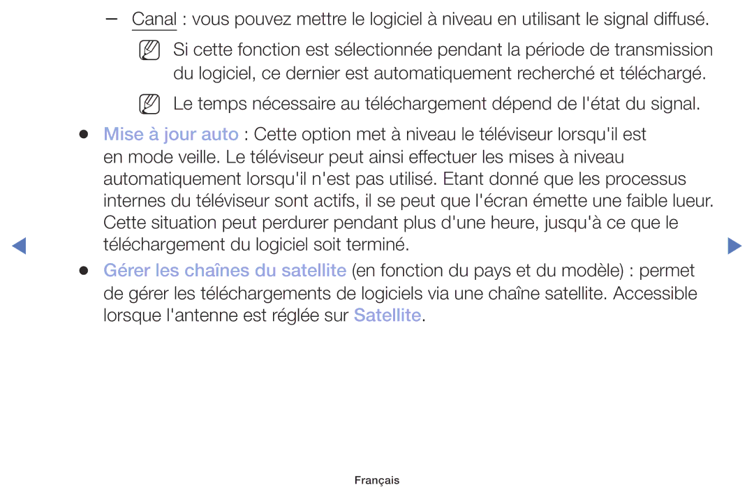 Samsung UE49M5005AWXXC, UE32M4005AWXXC, UE40M5005AWXXC, UE32M5005AWXXC manual Lorsque lantenne est réglée sur Satellite 