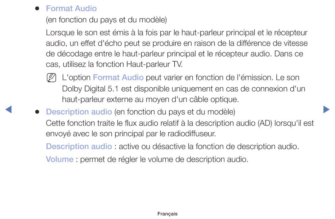 Samsung UE49M5005AWXXC, UE32M4005AWXXC, UE40M5005AWXXC, UE32M5005AWXXC manual Format Audio 