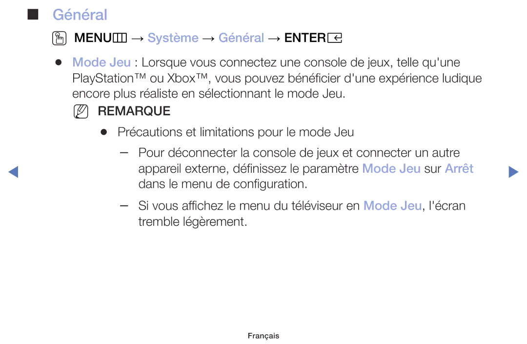 Samsung UE49M5005AWXXC, UE32M4005AWXXC, UE40M5005AWXXC, UE32M5005AWXXC manual OO MENUm → Système → Général → Entere 