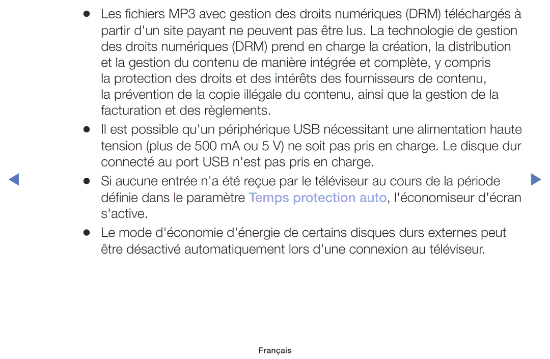 Samsung UE49M5005AWXXC, UE32M4005AWXXC, UE40M5005AWXXC, UE32M5005AWXXC manual Français 