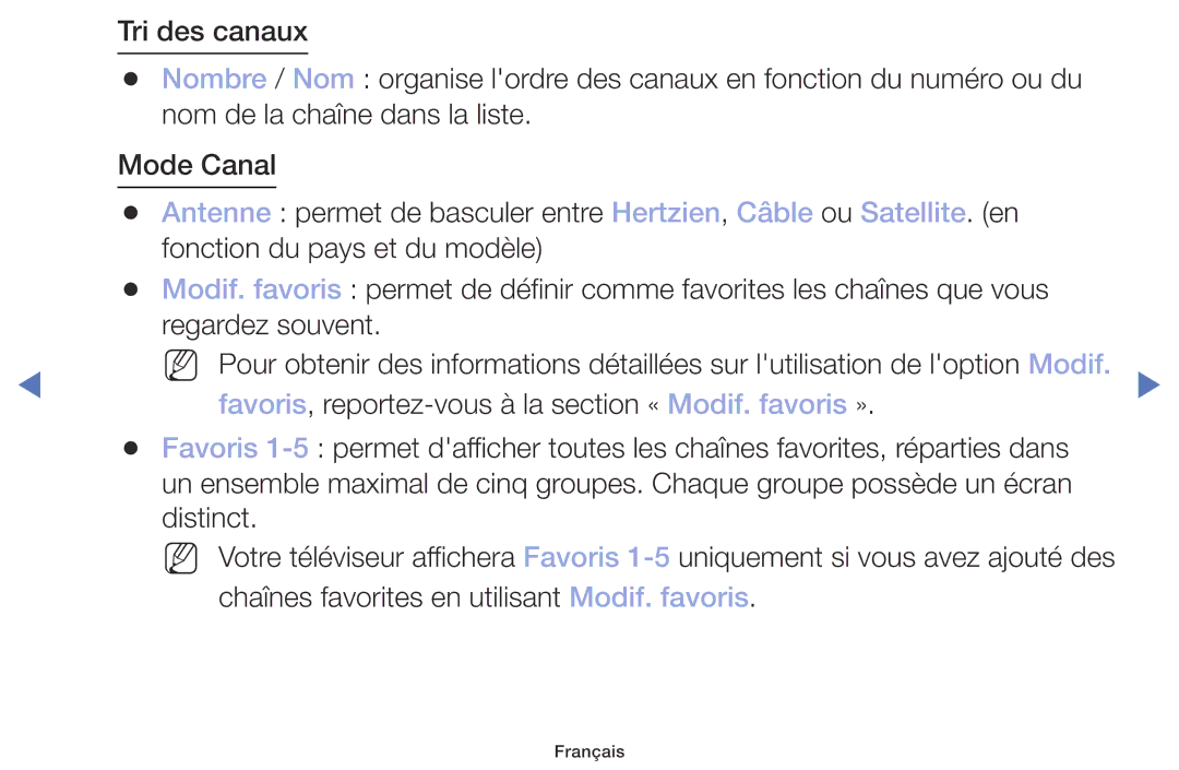 Samsung UE32M4005AWXXC, UE49M5005AWXXC, UE40M5005AWXXC, UE32M5005AWXXC manual Français 