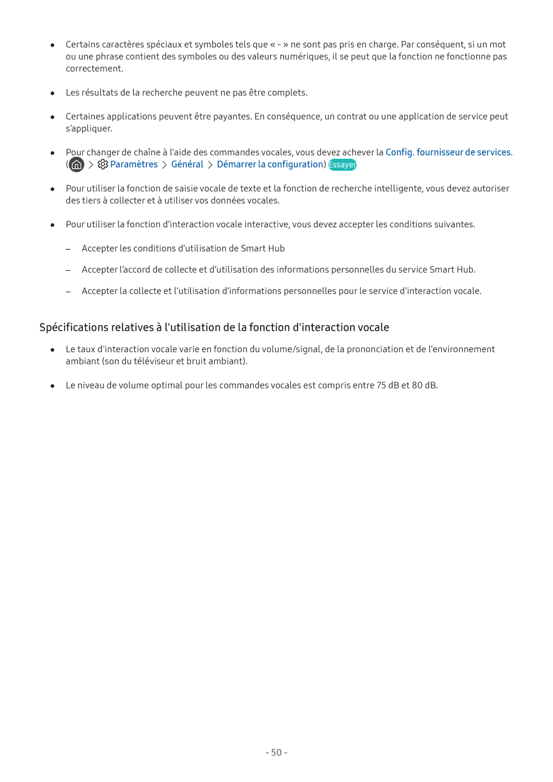 Samsung UE55M5505AKXXC, UE49M5605AKXXC, UE49M5515AKXXC, UE43M5575AUXXC manual Paramètres Général Démarrer la configuration 