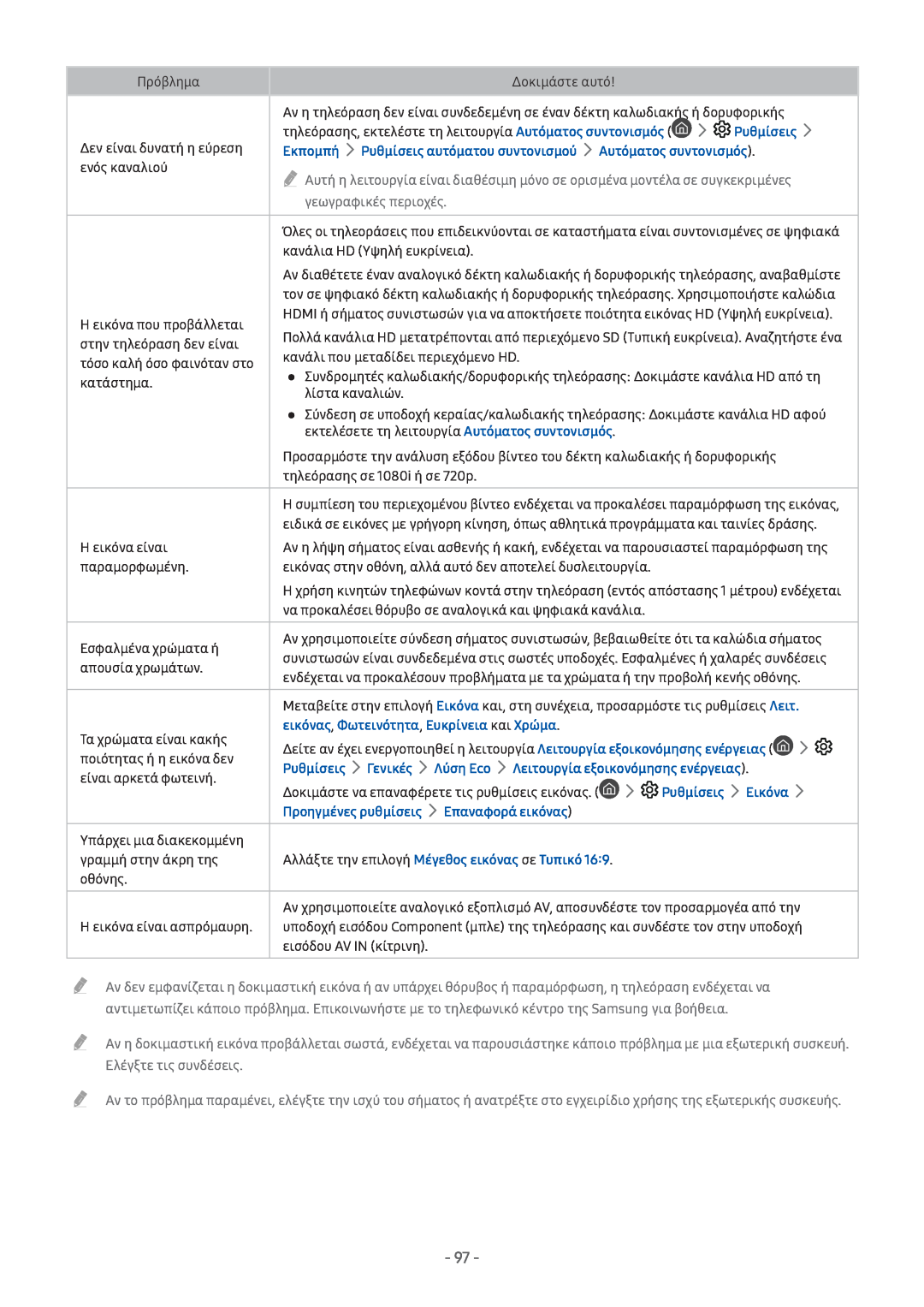 Samsung UE49M5522AKXXH manual Εκπομπή Ρυθμίσεις αυτόματου συντονισμού Αυτόματος συντονισμός, Ρυθμίσεις Γενικές 