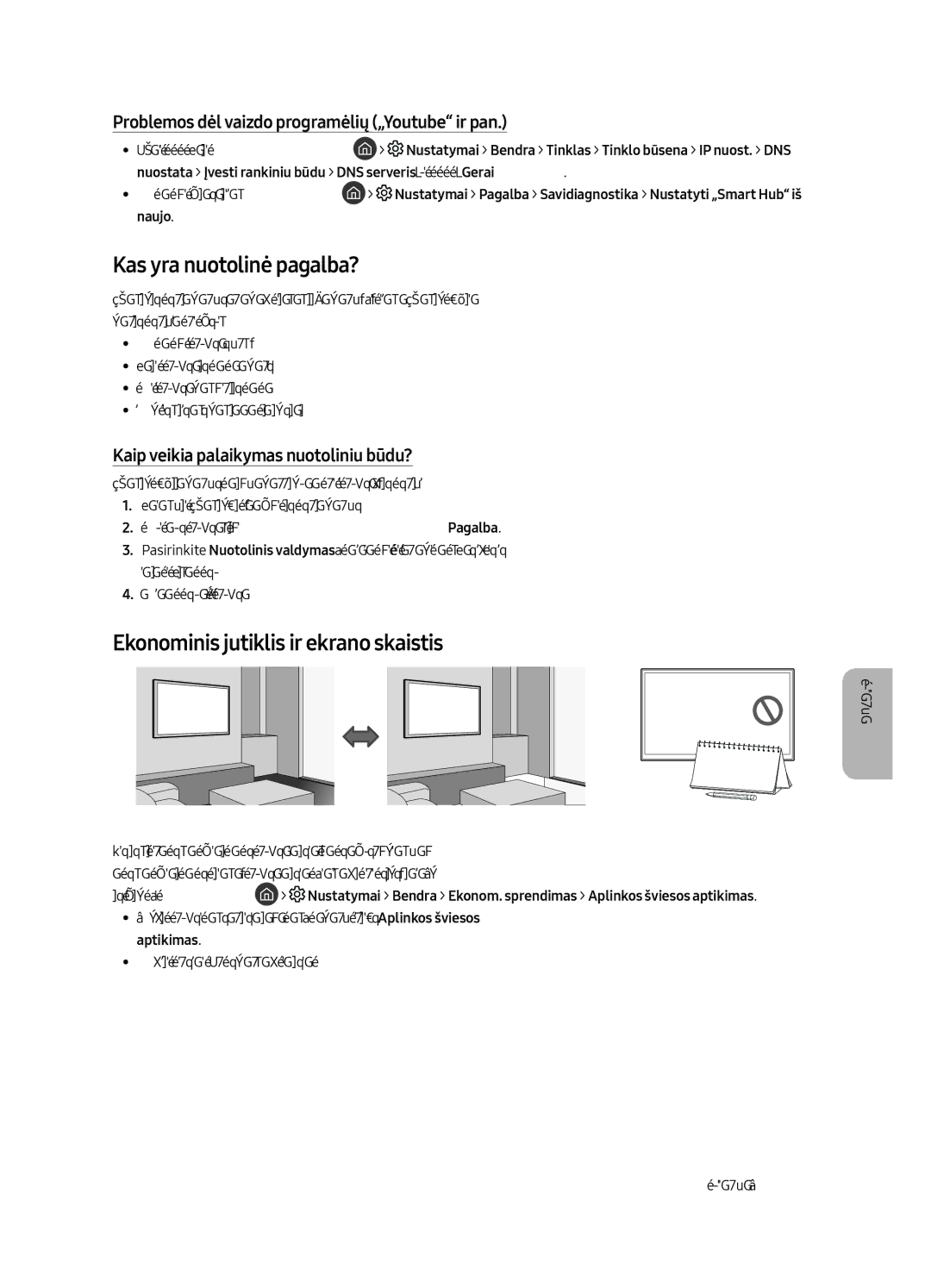 Samsung UE49MU6502UXXH, UE55MU6502UXXH manual Kas yra nuotolinė pagalba?, Ekonominis jutiklis ir ekrano skaistis, Naujo 