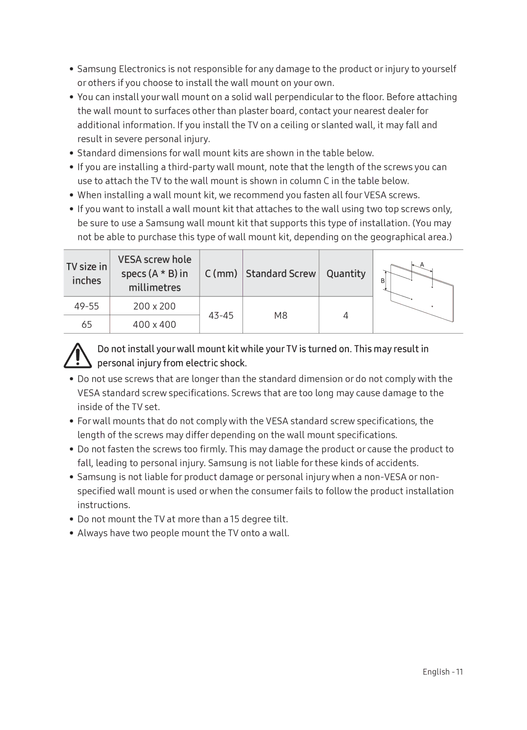 Samsung UE55NU8070TXXU, UE49NU8070TXXU manual Quantity 