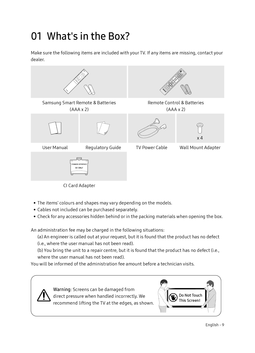 Samsung UE55NU8070TXXU, UE49NU8070TXXU manual Whats in the Box? 