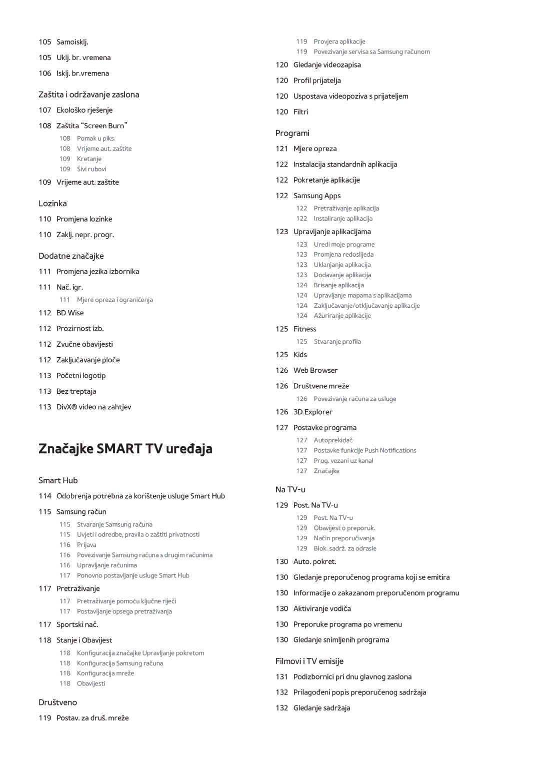 Samsung UE46F6670SSXXH, UE50F6400AKXXH, UE40F6320AWXXH, UE40F6670SSXXH, UE55F6670SSXXH manual Značajke Smart TV uređaja 