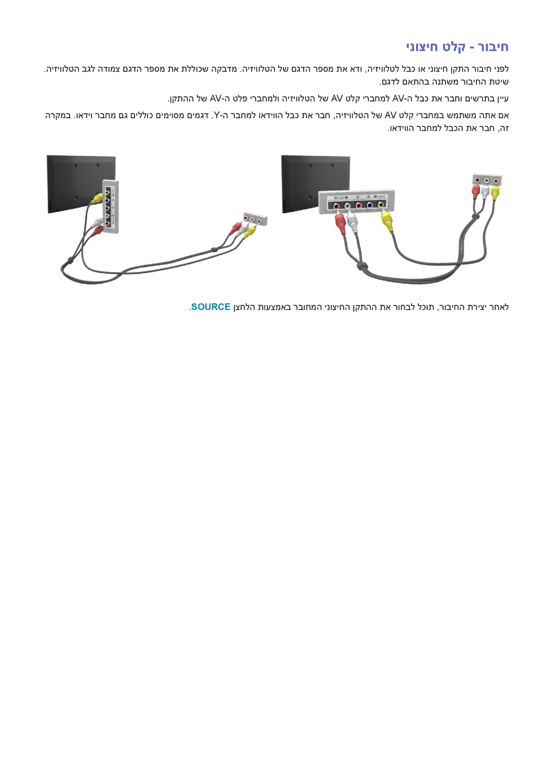 Samsung UE40H6410SUXXH, UE50H5500AWXXH, UE55H6240AWXXH, UE48H6410SUXXH, UE40H6240AWXXH, UE55H6500STXXH manual ינוציח טלק רוביח 