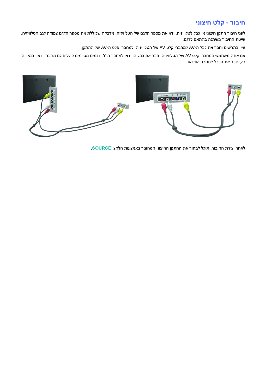 Samsung UE50H5500AWXXH, UE50H6400AWXXH, UE55H6240AWXXH, UA65H6400AWXSQ, UE40H6240AWXXH, UE40H6410SUXXH manual ינוציח טלק רוביח 