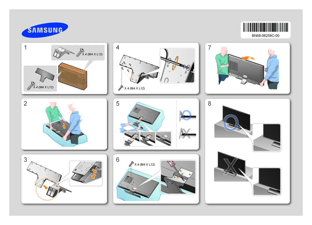 Samsung UE55HU7000UXUZ, UE50HU7000UXUZ, UE55HU7000UXRU, UE40HU7000UXUZ, UE50HU7000UXRU, UE40HU7000UXRU manual BN68-06258C-00 