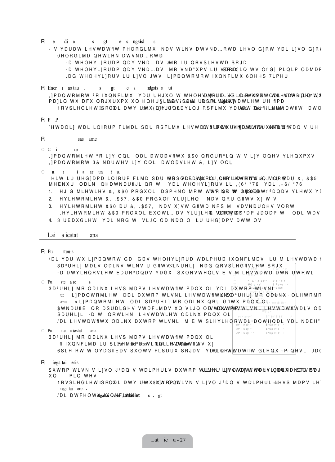 Samsung UE55B7000WWXBT, UE55B7020WWXBT manual Laika iestatīšana 