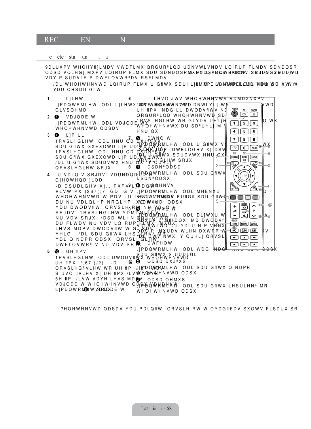 Samsung UE55B7020WWXBT, UE55B7000WWXBT manual Teleteksta funkcija 