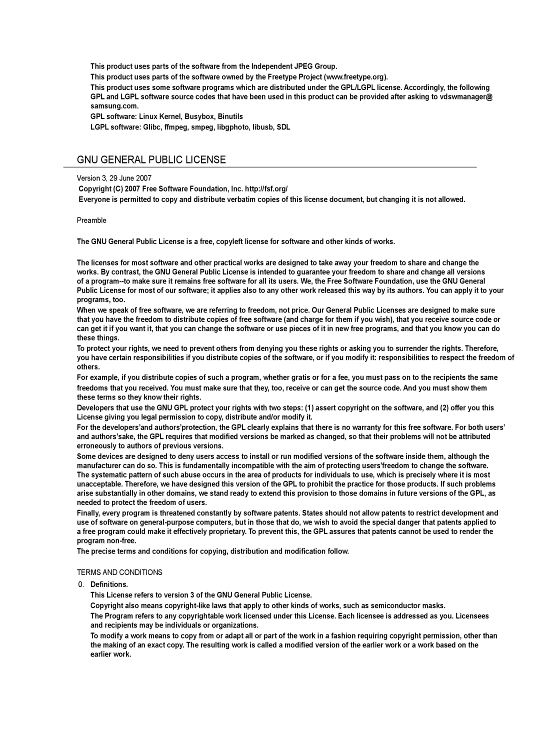 Samsung UE55B7000WWXBT, UE55B7020WWXBT manual Version 3, 29 June, Preamble 