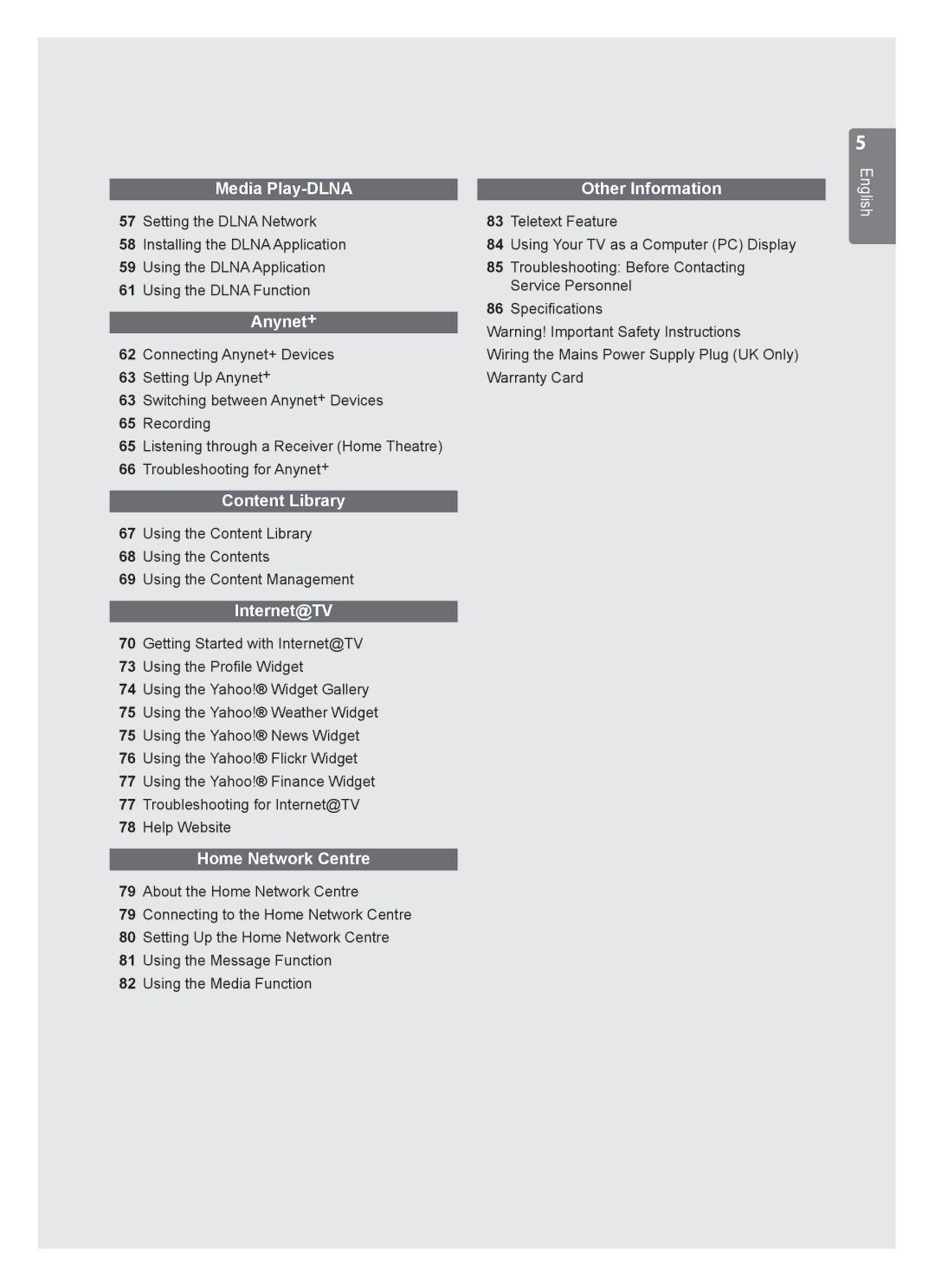 Samsung UE32B7000WWXXH, UE55B7020WWXXC, UE32B7000WWXXC, UE55B7000WWXXC, UE55B7000WWXXH, UE55B7020WWXXU manual Content Library 