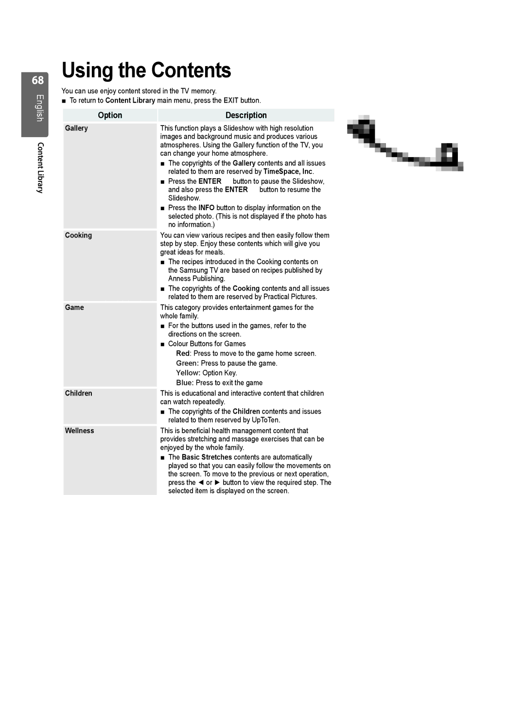 Samsung UE55B7020WWXXU, UE55B7020WWXXC, UE32B7000WWXXC, UE55B7000WWXXC, UE55B7000WWXXH, UE32B7000WWXXH manual Using the Contents 