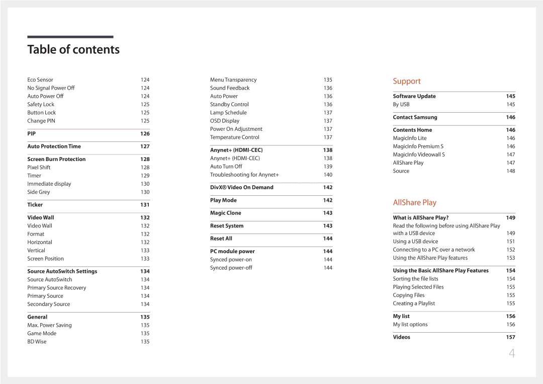 Samsung UE55C, UE46C user manual Support 