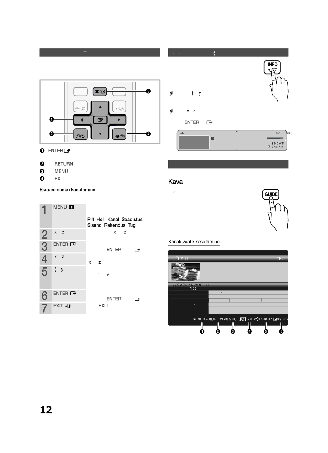 Samsung UE55C6900VSXBT manual Põhifunktsioonid, Kava, Kuidas menüüdes liikuda 