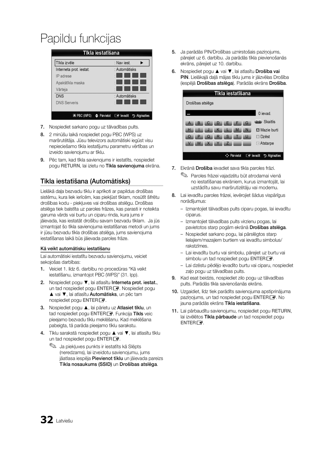 Samsung UE55C6900VSXBT manual Ievad, ~9 Skaitlis, Mazie burti, Dzēst, Atstarpe 