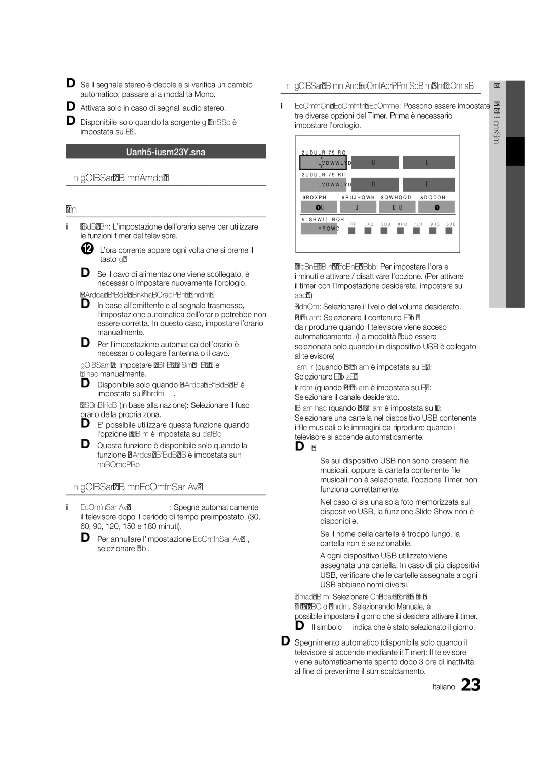 Samsung UE55C7000WPXZT Impostazione dell’Ora, Impostazione Timer stand-by, Menu Impostazione, Italiano Base03 Funzioni 