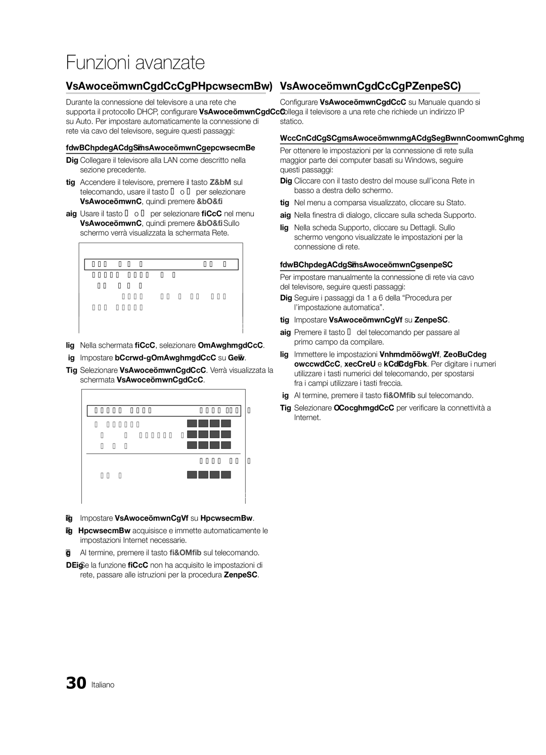 Samsung UE46C7000WPXZT, UE55C7000WPXZT, UE40C7000WPXZT manual Impostazione rete Automatico, Impostazione rete Manuale, Rete 