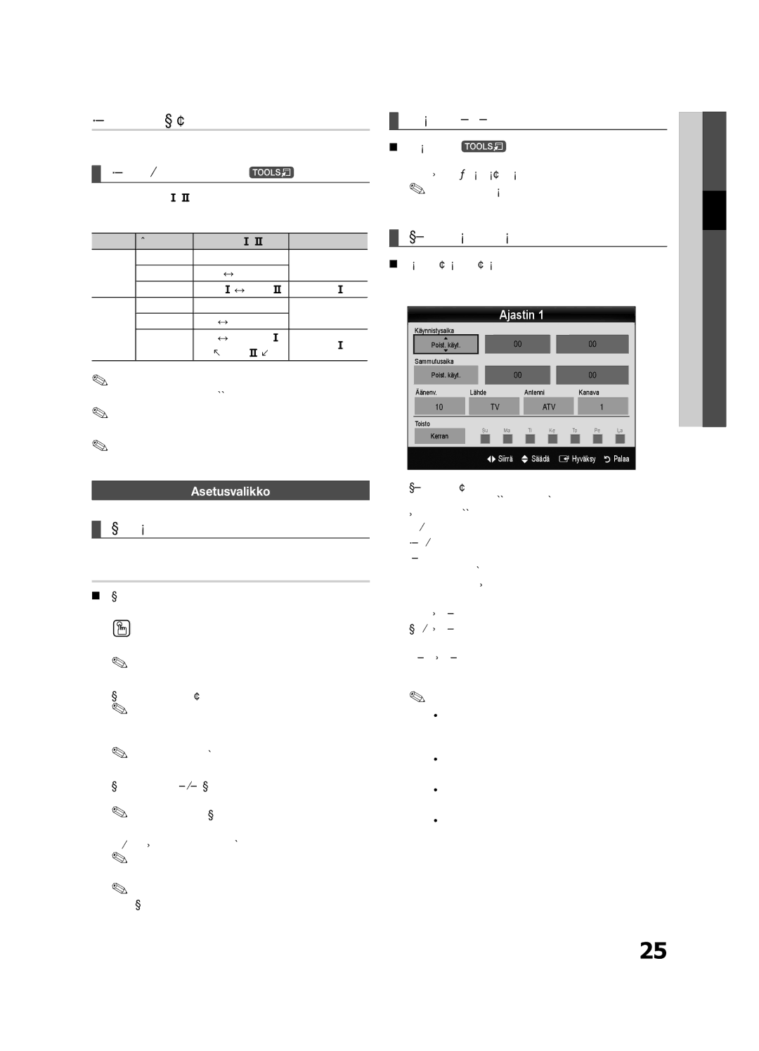 Samsung UE46C8705, UE55C8705, UE40C8705 user manual Äänen palautus OK / Peruuta, Aika 