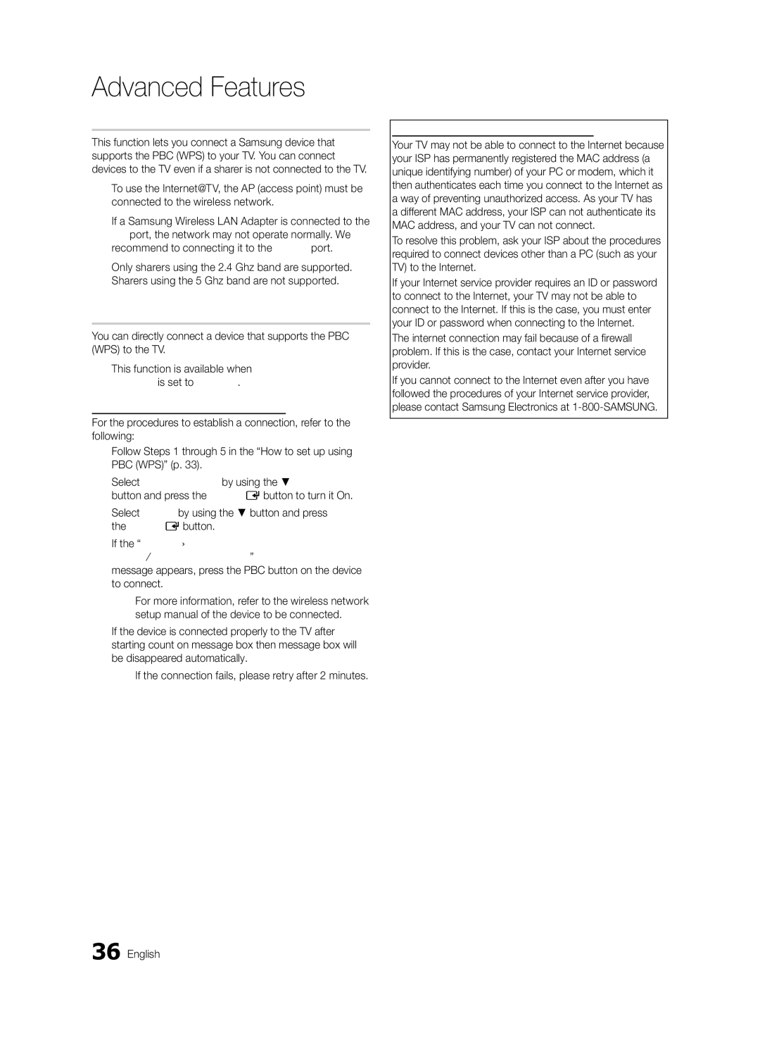 Samsung UE40C8700XSXZF, UE55C8790XZXZG SWLSamsung Wireless Link, SWL connect, To connect, Be disappeared automatically 