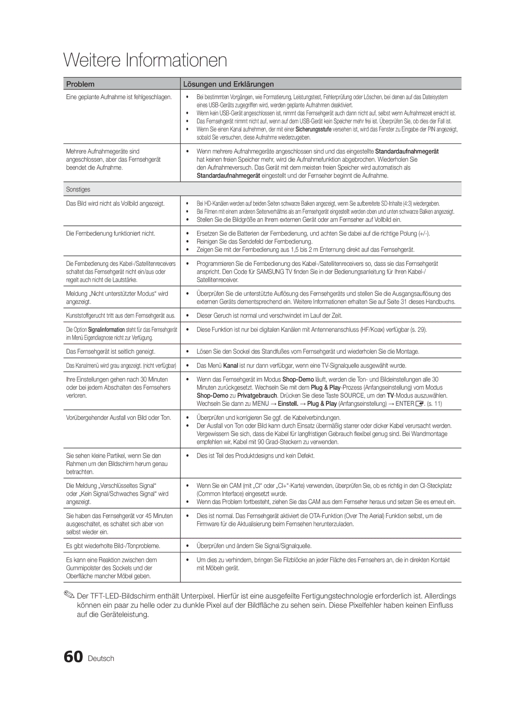 Samsung UE46C9000SWXZG manual Sobald Sie versuchen, diese Aufnahme wiederzugeben, Mehrere Aufnahmegeräte sind, Sonstiges 