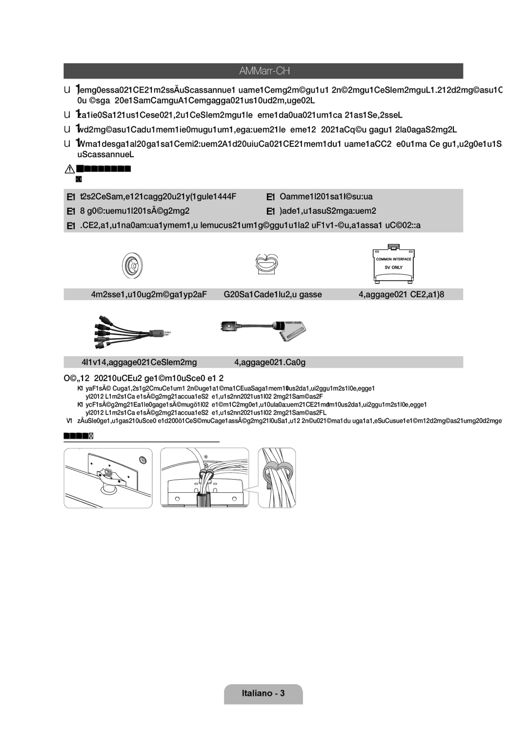 Samsung UE46D6000TPXZT, UE55D6000TPXZT manual Accessori, AV / Adattatore component, Può essere richiesto un rimborso se 