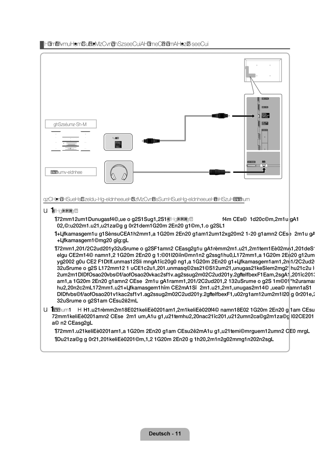 Samsung UE40D6000TPXZT, UE55D6000TPXZT, UE46D6000TPXZT, UE32D6000TPXZT manual Audioverbindung 