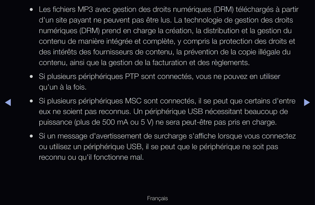 Samsung UE46D6200TSXZG, UE55D6200TSXZF, UE46D6200TSXZF, UE40D6530WSXZF manual Quun à la fois, Reconnu ou quil fonctionne mal 