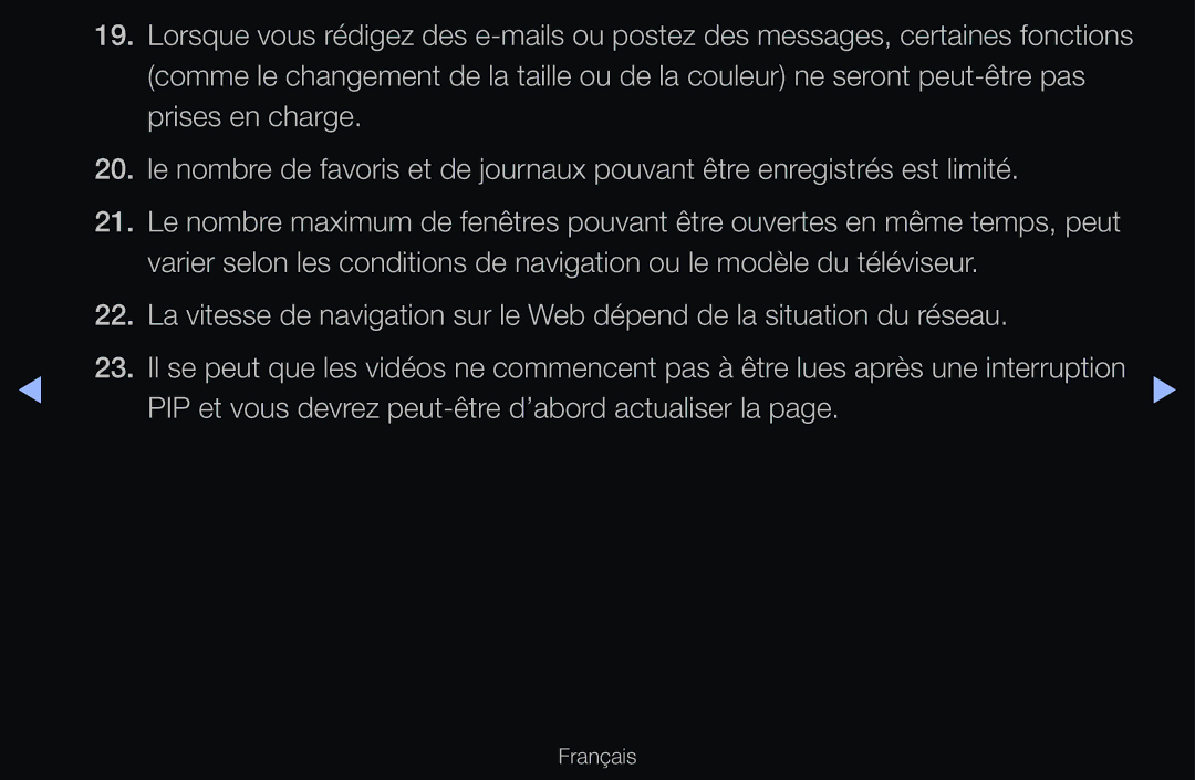 Samsung UE32D6510WSXZF, UE55D6200TSXZF, UE46D6200TSXZF, UE40D6530WSXZF PIP et vous devrez peut-être d’abord actualiser la 