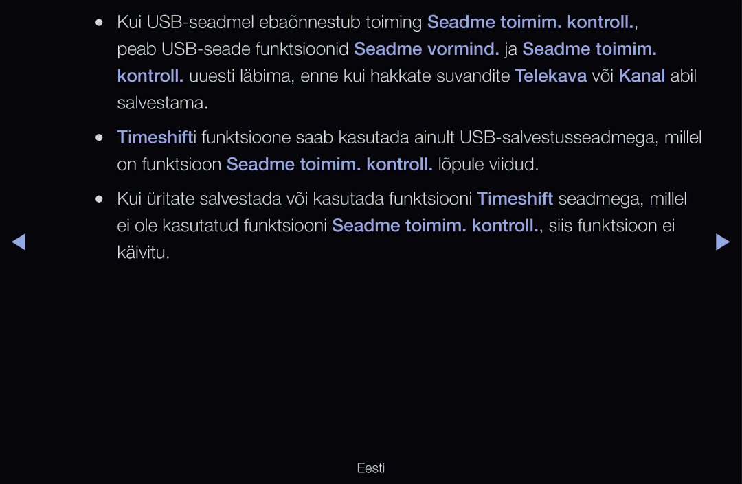 Samsung UE40D6570WSXXH, UE55D6200TSXZG, UE40D6200TSXZG Salvestama, On funktsioon Seadme toimim. kontroll. lõpule viidud 